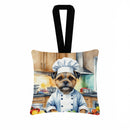 Border Terrier The Chef Hanging Square Fabric Ornament 3.5 × 3.5