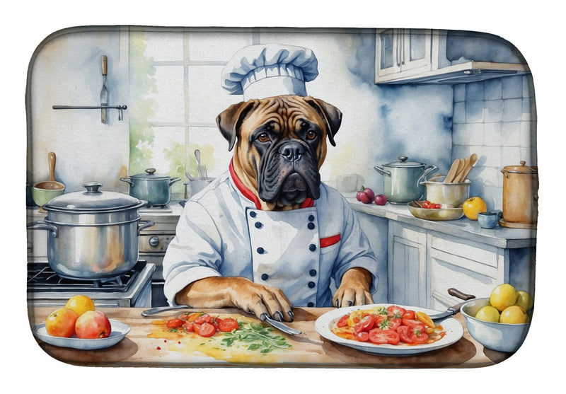 Bullmastiff The Chef Dish Drying Mat