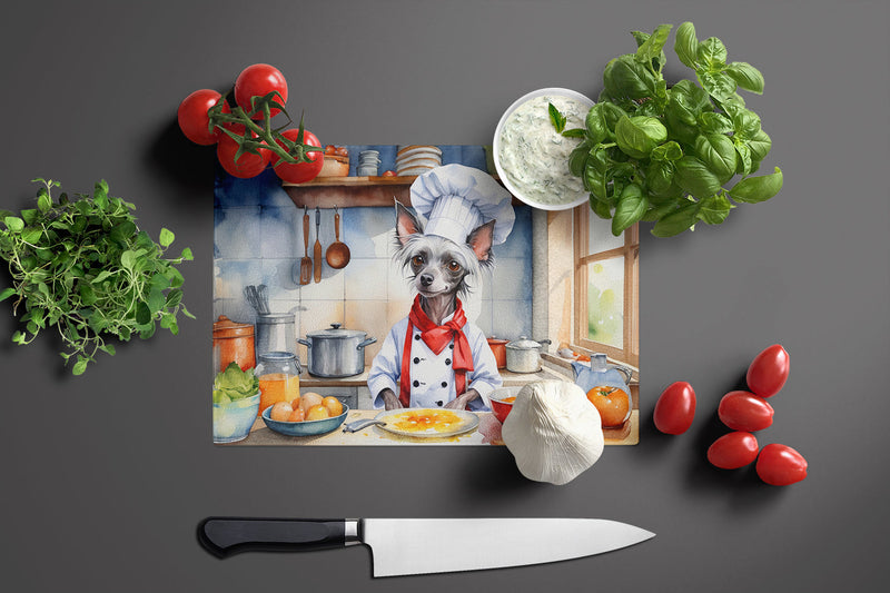 Chinese Crested The Chef Glass Cutting Boards – Durable, Decorative Kitchen Art