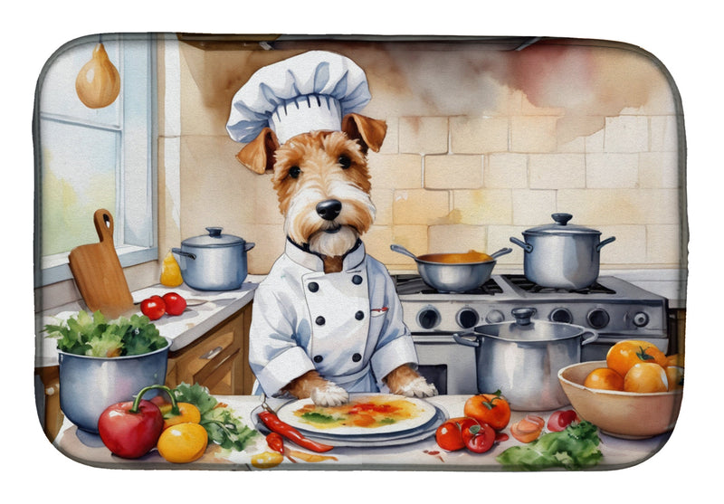 Fox Terrier The Chef Dish Drying Mat