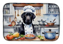 Black Labrador Retriever The Chef Dish Drying Mat