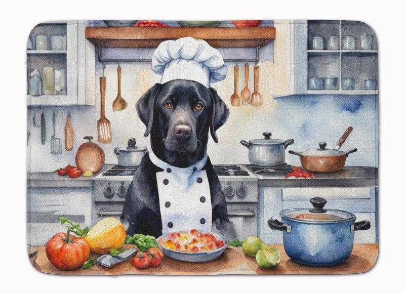 Black Labrador Retriever The Chef Memory Foam Kitchen Mat