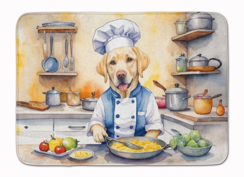 Yellow Labrador Retriever The Chef Memory Foam Kitchen Mat