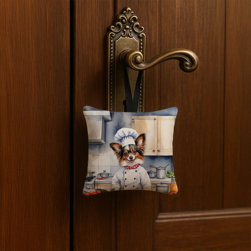 Papillon The Chef Hanging Square Fabric Ornament 3.5 × 3.5