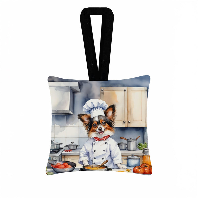 Papillon The Chef Hanging Square Fabric Ornament 3.5 × 3.5