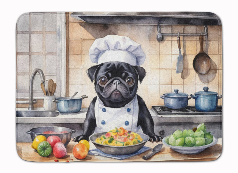 Pug The Chef Memory Foam Kitchen Mat