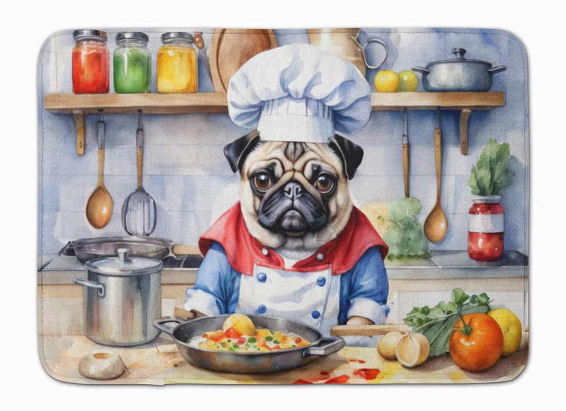 Pug The Chef Memory Foam Kitchen Mat