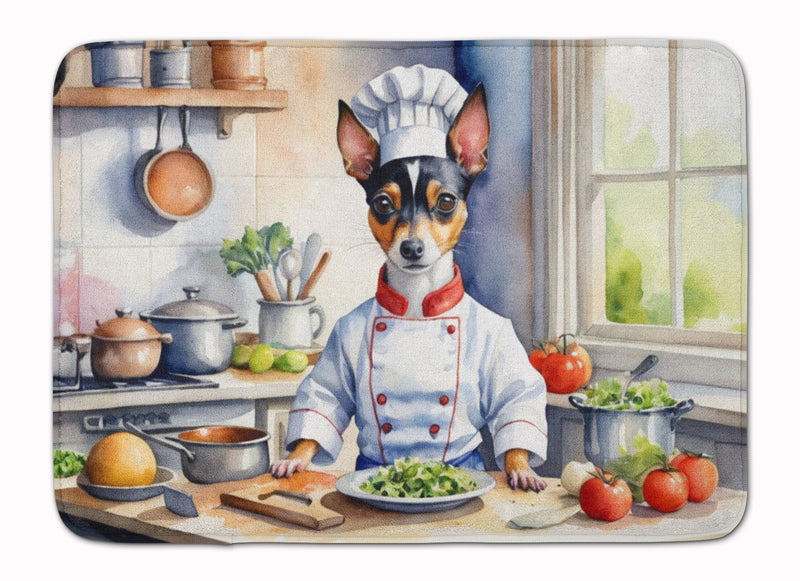Rat Terrier The Chef Memory Foam Kitchen Mat