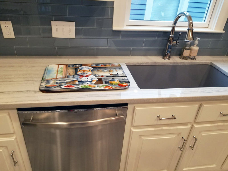 Shiba Inu The Chef Dish Drying Mat