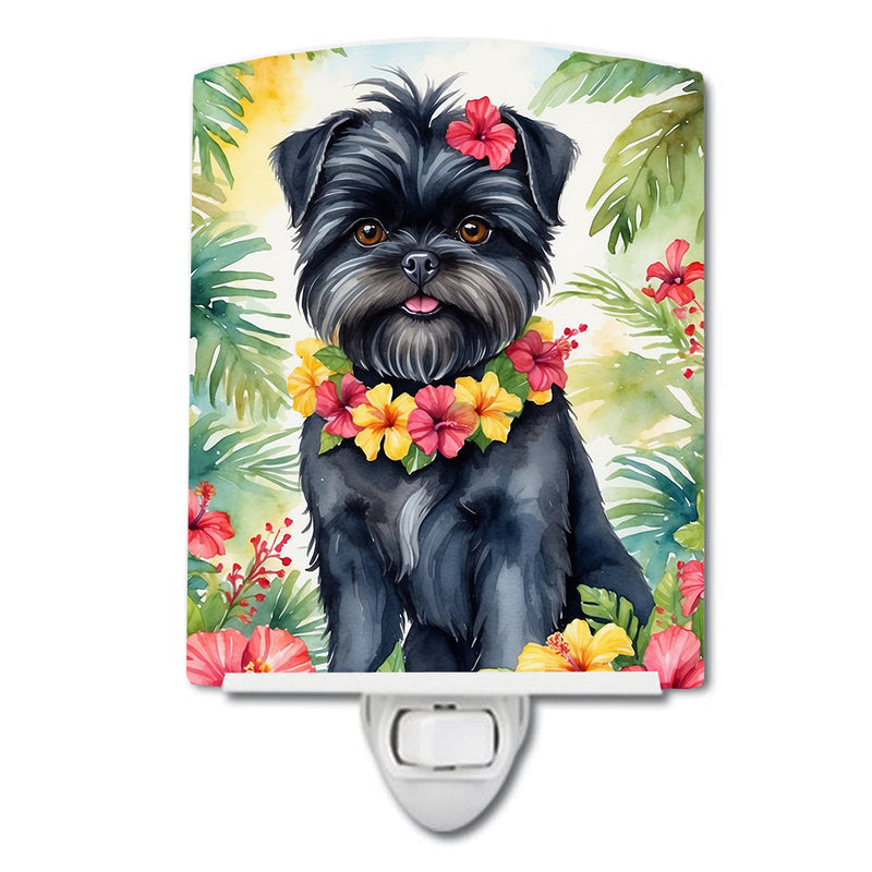 Affenpinscher Luau Ceramic Night Light