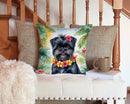 Affenpinscher Luau Throw Pillow - 14x14 Decorative Pillow – Art for Your Home & Patio