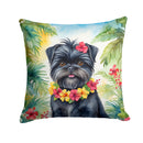 Affenpinscher Luau Throw Pillow - 14x14 Decorative Pillow – Art for Your Home & Patio