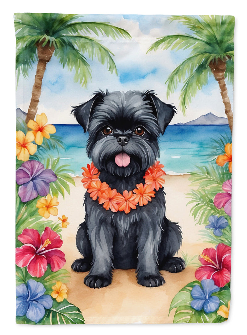 Affenpinscher Luau Garden Flag