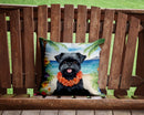 Affenpinscher Luau Throw Pillow - 14x14 Decorative Pillow – Art for Your Home & Patio