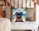 Affenpinscher Luau Throw Pillow - 14x14 Decorative Pillow – Art for Your Home & Patio