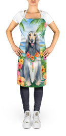 Afghan Hound Luau Apron – Artist-Designed Kitchen, BBQ & Craft Apron