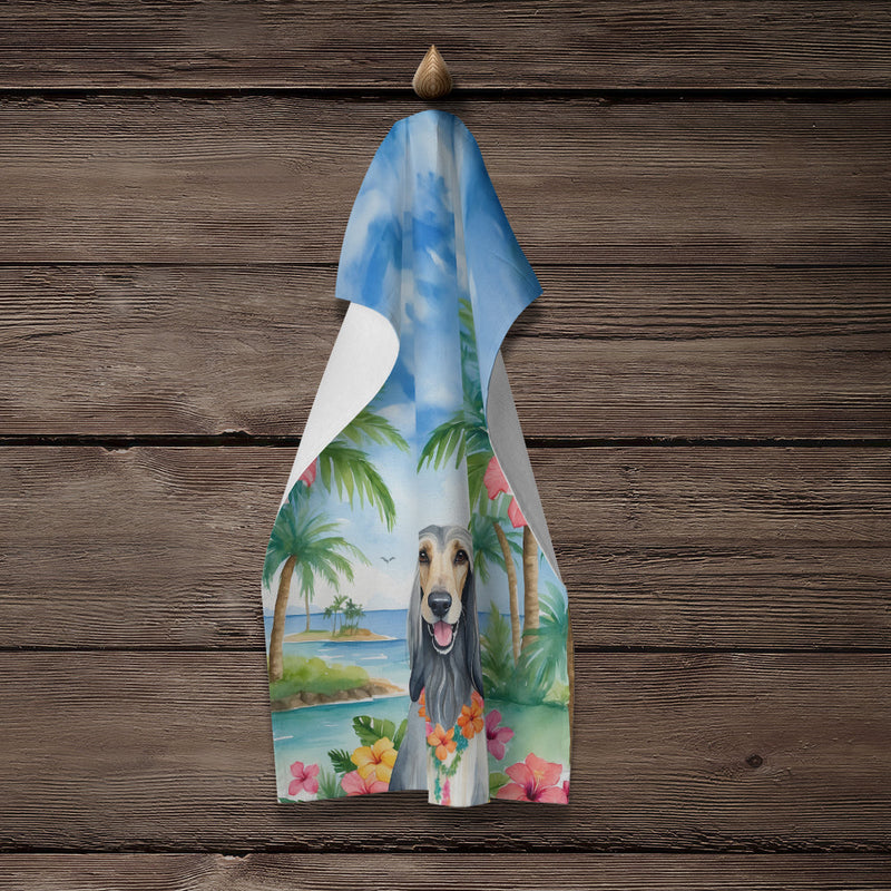 Afghan Hound Luau Kitchen Towel