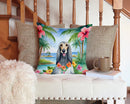 Afghan Hound Luau Throw Pillow - 14x14 Decorative Pillow – Art for Your Home & Patio