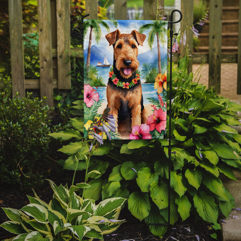 Airedale Terrier Luau Garden Flag