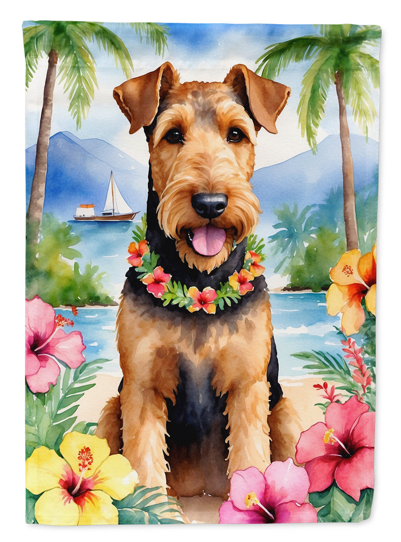 Airedale Terrier Luau Garden Flag