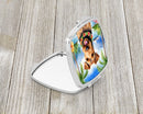Airedale Terrier Luau Compact Mirror – Stylish Purse Mirror with Artistic Covers