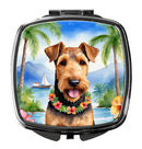 Airedale Terrier Luau Compact Mirror – Stylish Purse Mirror with Artistic Covers