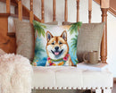 Akita Luau Throw Pillow - 14x14 Decorative Pillow – Art for Your Home & Patio