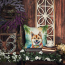 Akita Luau Throw Pillow - 14x14 Decorative Pillow – Art for Your Home & Patio