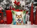 Akita Luau Throw Pillow - 14x14 Decorative Pillow – Art for Your Home & Patio