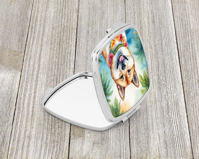 Akita Luau Compact Mirror – Stylish Purse Mirror with Artistic Covers