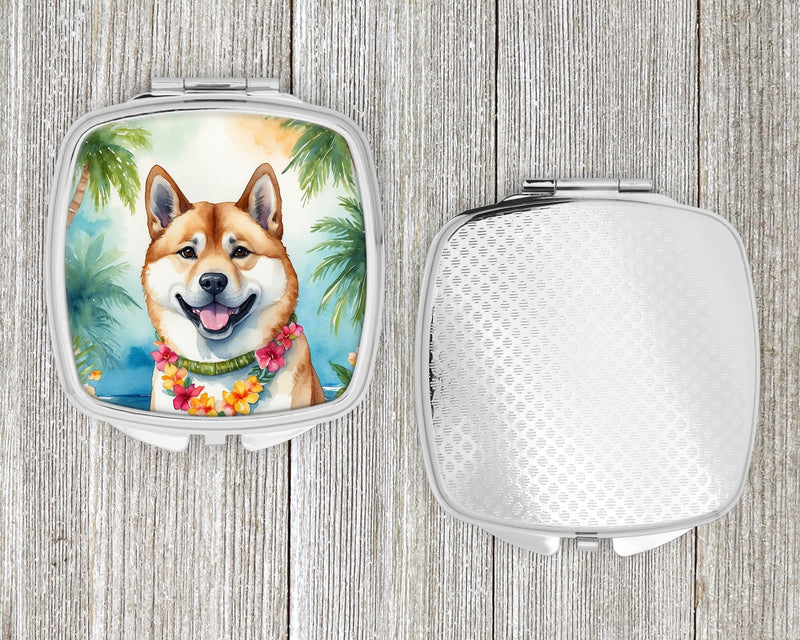 Akita Luau Compact Mirror – Stylish Purse Mirror with Artistic Covers