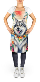 Alaskan Malamute Luau Apron – Artist-Designed Kitchen, BBQ & Craft Apron