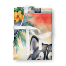 Alaskan Malamute Luau Apron – Artist-Designed Kitchen, BBQ & Craft Apron