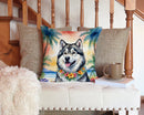Alaskan Malamute Luau Throw Pillow - 14x14 Decorative Pillow – Art for Your Home & Patio