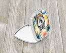 Alaskan Malamute Luau Compact Mirror – Stylish Purse Mirror with Artistic Covers