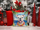 American Bulldog Luau Throw Pillow - 14x14 Decorative Pillow – Art for Your Home & Patio