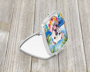American Bulldog Luau Compact Mirror – Stylish Purse Mirror with Artistic Covers