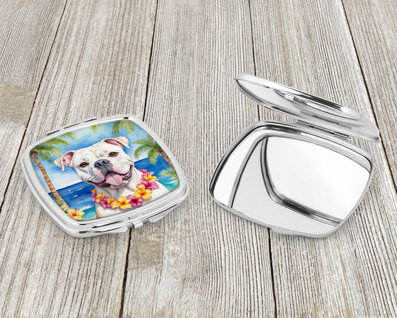 American Bulldog Luau Compact Mirror – Stylish Purse Mirror with Artistic Covers
