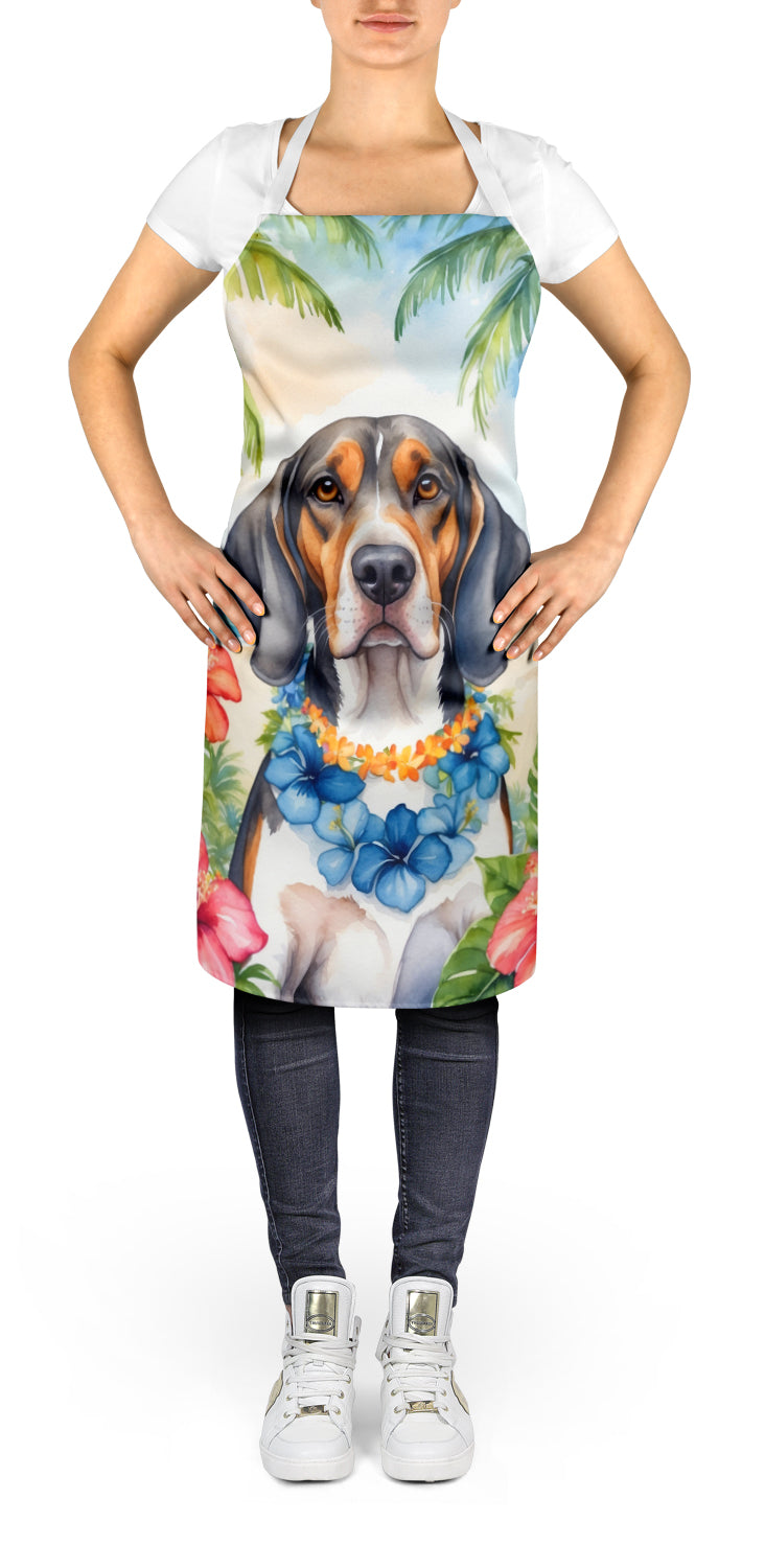 American English Coonhound Luau Apron – Artist-Designed Kitchen, BBQ & Craft Apron
