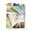 American English Coonhound Luau Apron – Artist-Designed Kitchen, BBQ & Craft Apron