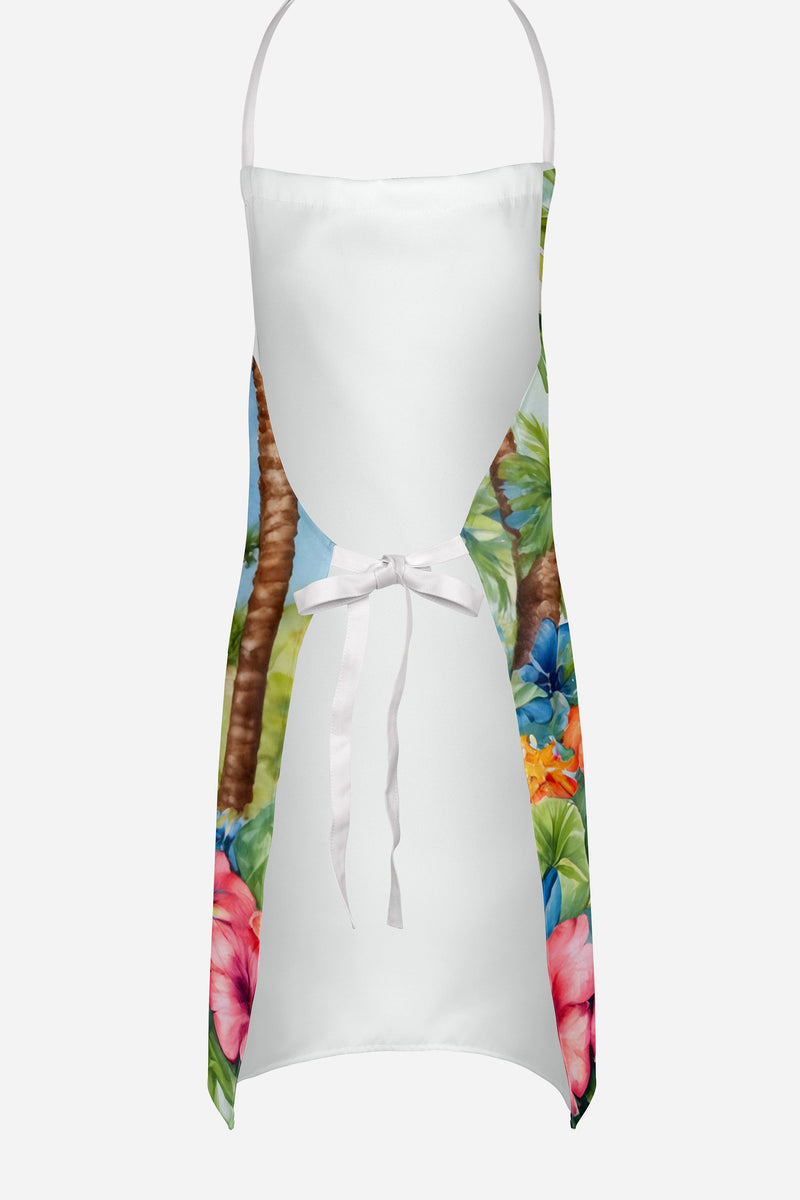 American English Coonhound Luau Apron – Artist-Designed Kitchen, BBQ & Craft Apron