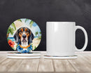American English Coonhound Luau Large Sandstone Coasters Pack of 4