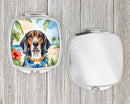 American English Coonhound Luau Compact Mirror – Stylish Purse Mirror with Artistic Covers