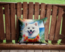 American Eskimo Luau Throw Pillow - 14x14 Decorative Pillow – Art for Your Home & Patio