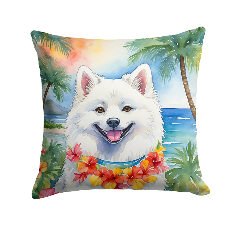 American Eskimo Luau Throw Pillow - 14x14 Decorative Pillow – Art for Your Home & Patio