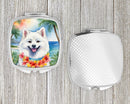 American Eskimo Luau Compact Mirror – Stylish Purse Mirror with Artistic Covers
