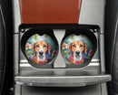 American Foxhound Luau Car Coasters – Set of 2 - Absorbent Stone with Fun & Functional Artwork