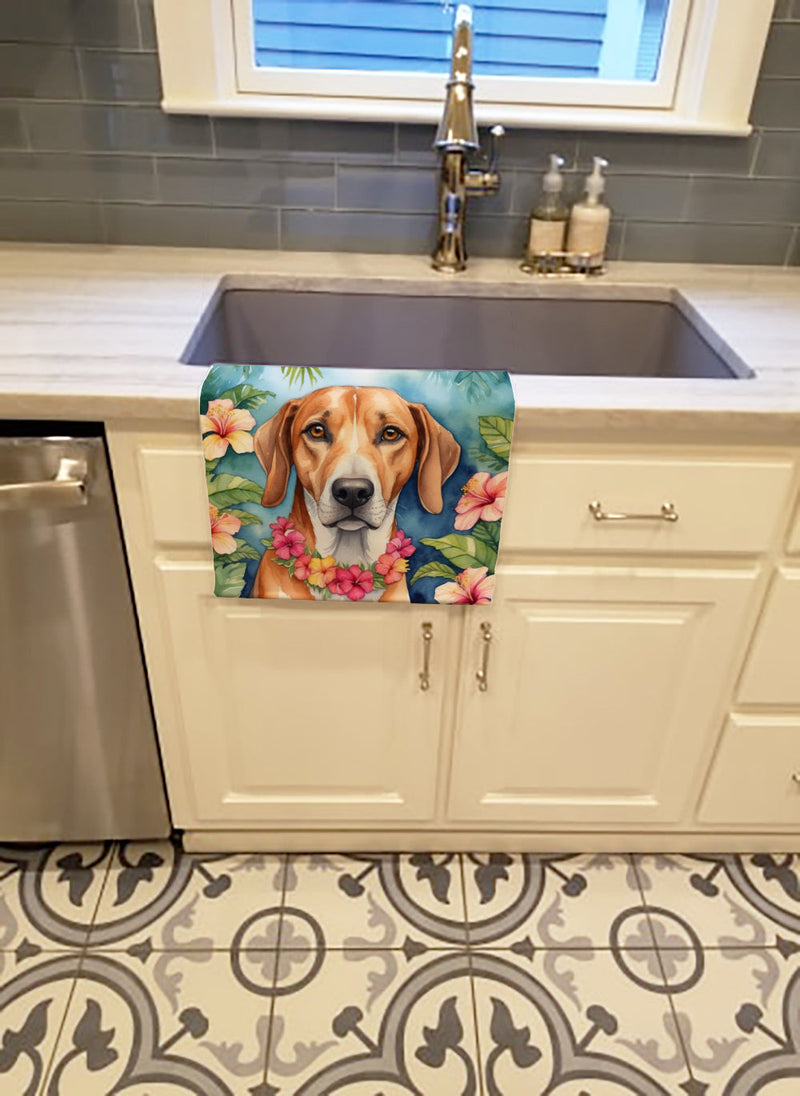 American Foxhound Luau Kitchen Towel