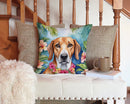 American Foxhound Luau Throw Pillow - 14x14 Decorative Pillow – Art for Your Home & Patio