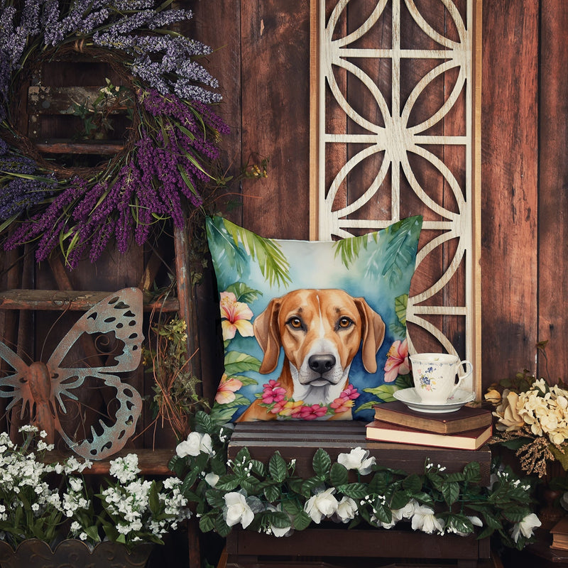 American Foxhound Luau Throw Pillow - 14x14 Decorative Pillow – Art for Your Home & Patio